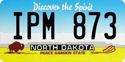 ND license plate IPM873