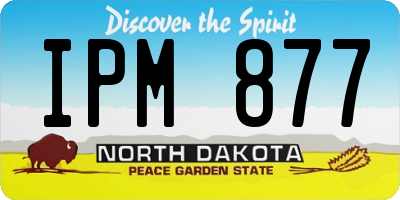 ND license plate IPM877