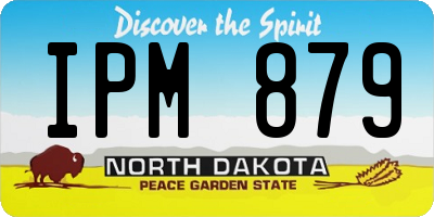 ND license plate IPM879