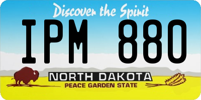 ND license plate IPM880