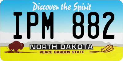 ND license plate IPM882
