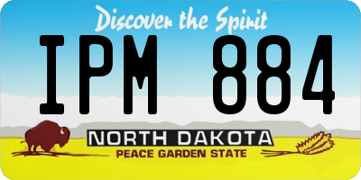 ND license plate IPM884