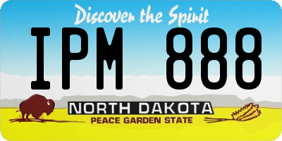 ND license plate IPM888
