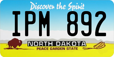 ND license plate IPM892