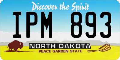 ND license plate IPM893