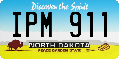 ND license plate IPM911