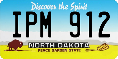 ND license plate IPM912