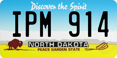ND license plate IPM914
