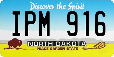 ND license plate IPM916
