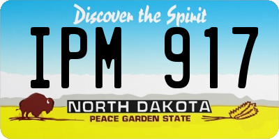 ND license plate IPM917