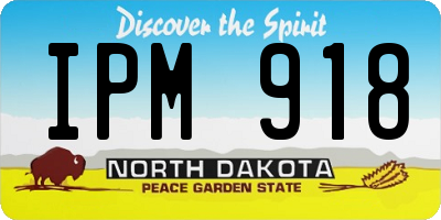 ND license plate IPM918