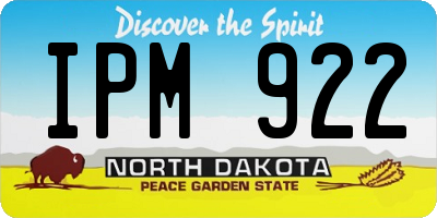 ND license plate IPM922