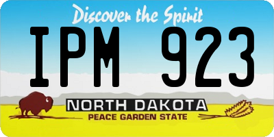 ND license plate IPM923