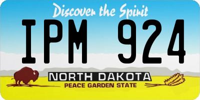 ND license plate IPM924