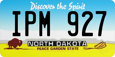 ND license plate IPM927