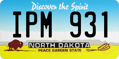 ND license plate IPM931