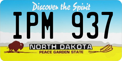 ND license plate IPM937