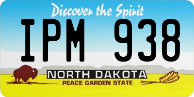 ND license plate IPM938