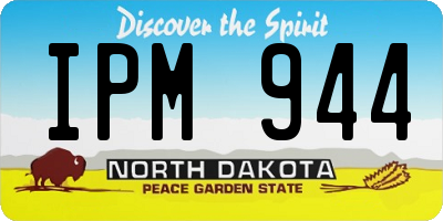 ND license plate IPM944