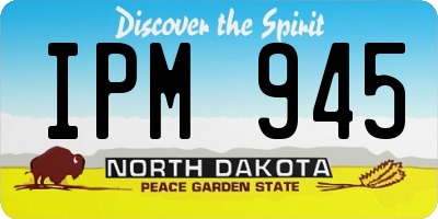 ND license plate IPM945