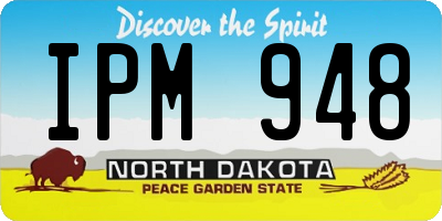 ND license plate IPM948