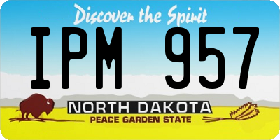 ND license plate IPM957