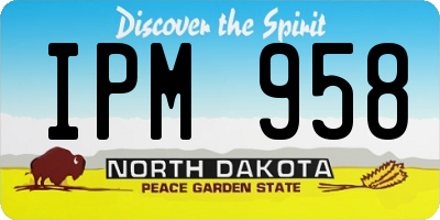 ND license plate IPM958