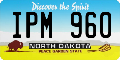 ND license plate IPM960