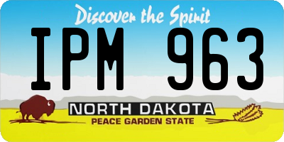 ND license plate IPM963