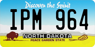 ND license plate IPM964