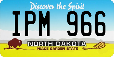 ND license plate IPM966