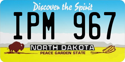 ND license plate IPM967