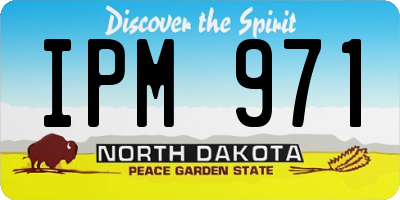 ND license plate IPM971