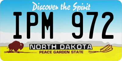 ND license plate IPM972