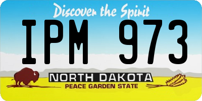 ND license plate IPM973