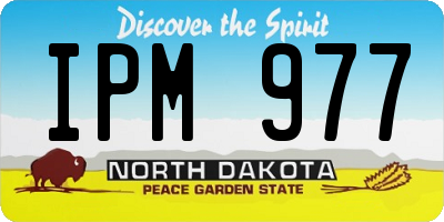 ND license plate IPM977