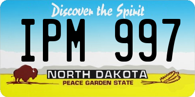 ND license plate IPM997
