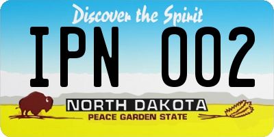 ND license plate IPN002