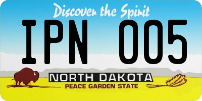 ND license plate IPN005
