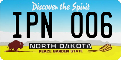 ND license plate IPN006