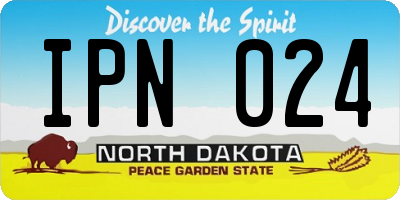 ND license plate IPN024