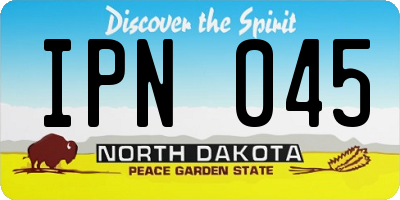 ND license plate IPN045