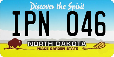 ND license plate IPN046