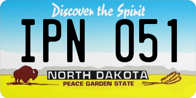 ND license plate IPN051