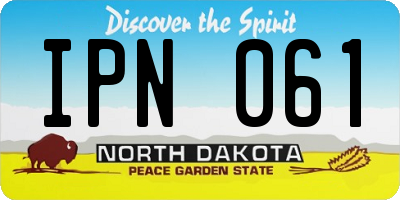 ND license plate IPN061