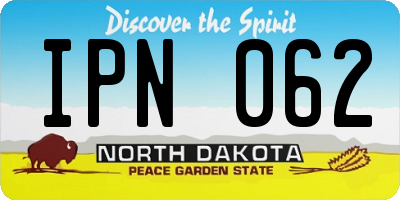 ND license plate IPN062
