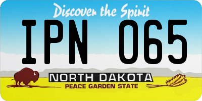 ND license plate IPN065