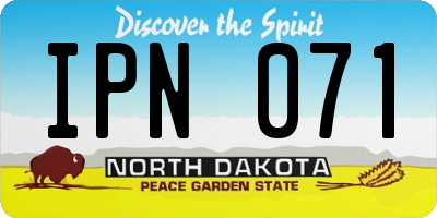 ND license plate IPN071