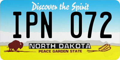 ND license plate IPN072