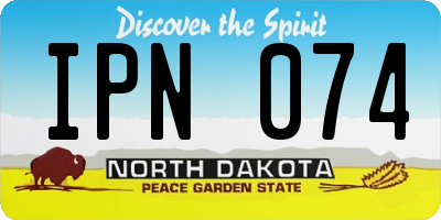 ND license plate IPN074